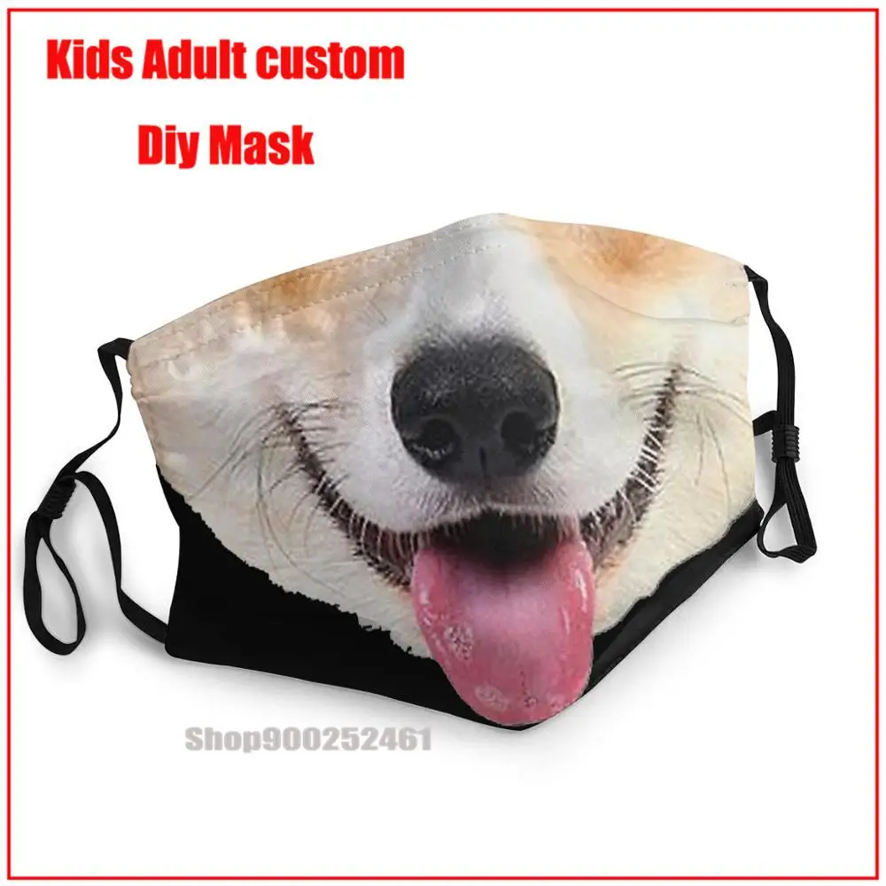 

Corgi Doggo Face Mask DIY mascarilla harry mask washable reusable face mask adult mascarillas de tela lavables con filtro