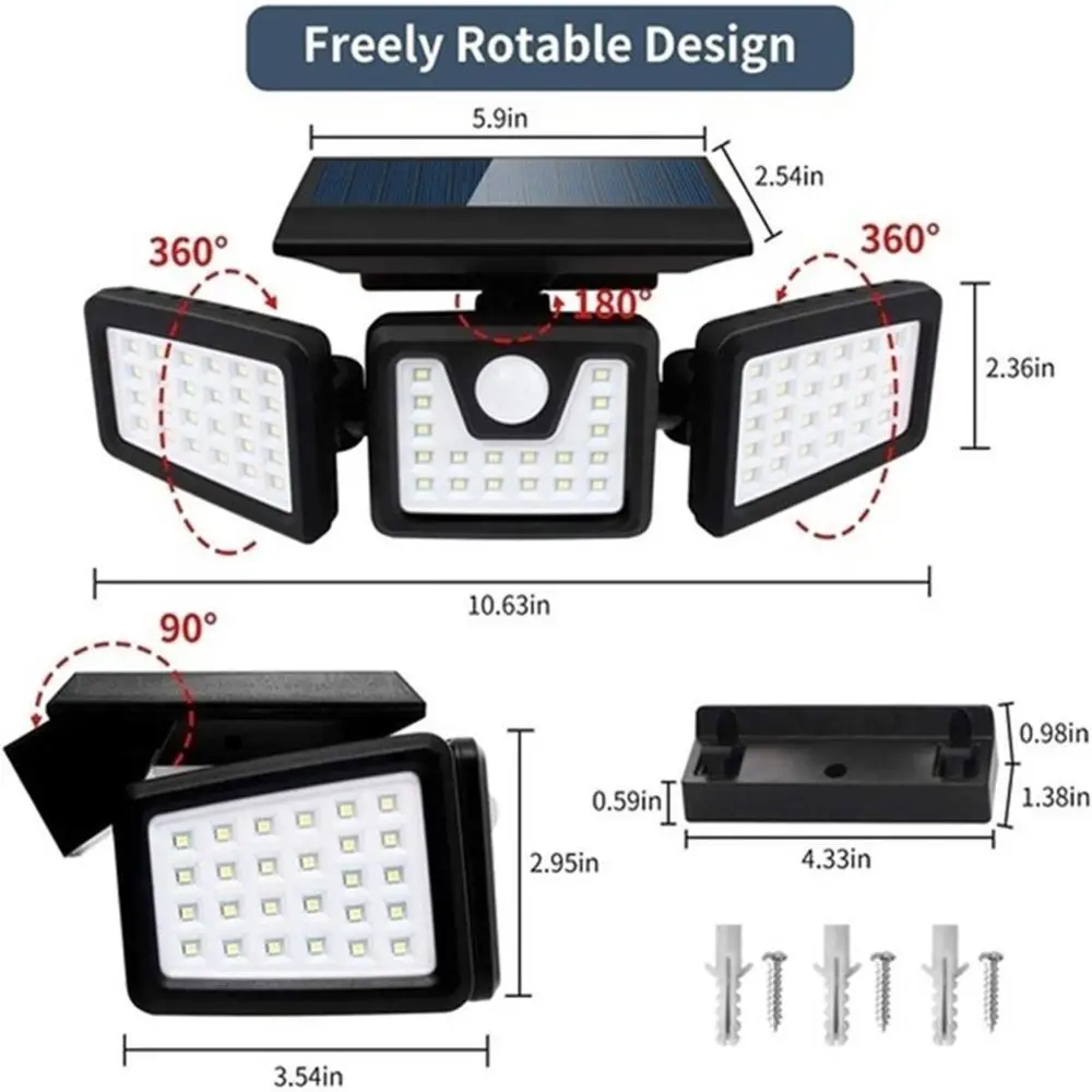 Открытый солнечный светильник 70led датчик движения настенный энергосберегающая