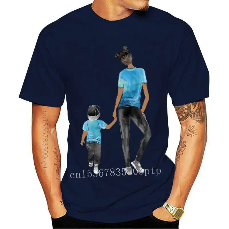 

New T-shirts Women 90s Watercolor Cartoon Boy Son Mom Mother Mama Fashion Clothes Graphic Tshirt Top Lady Print Female Tee T-Shi