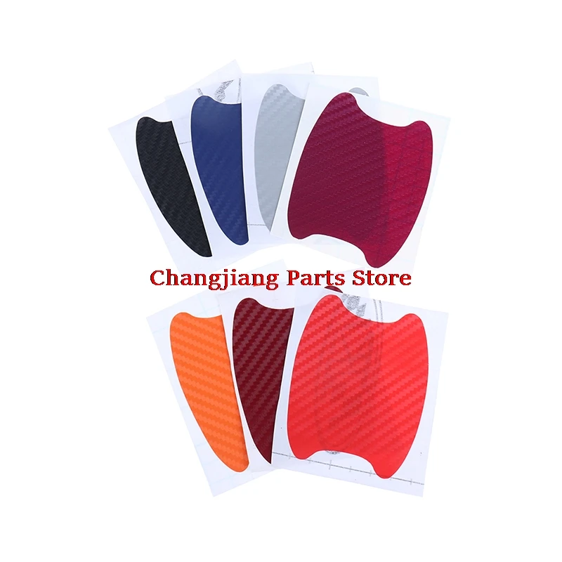 

4Pcs/Set Car Door Sticker Carbon Fiber Scratches ResistantHandle Protection Film
