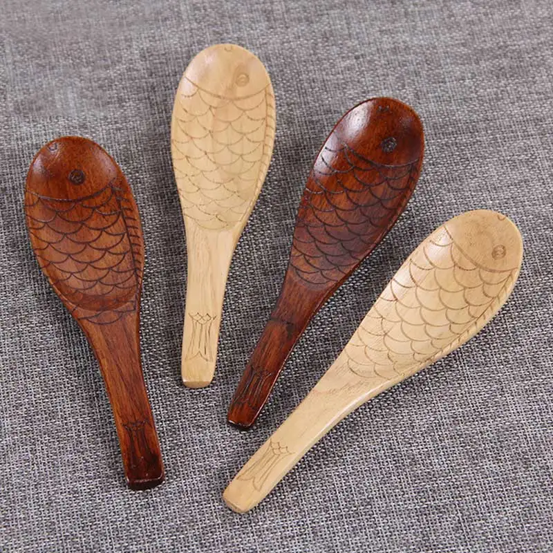 

Деревянная рыба в форме риса ложка антипригарным рис весло Пособия по кулинарии инструменты столовые приборы кухонные принадлежности