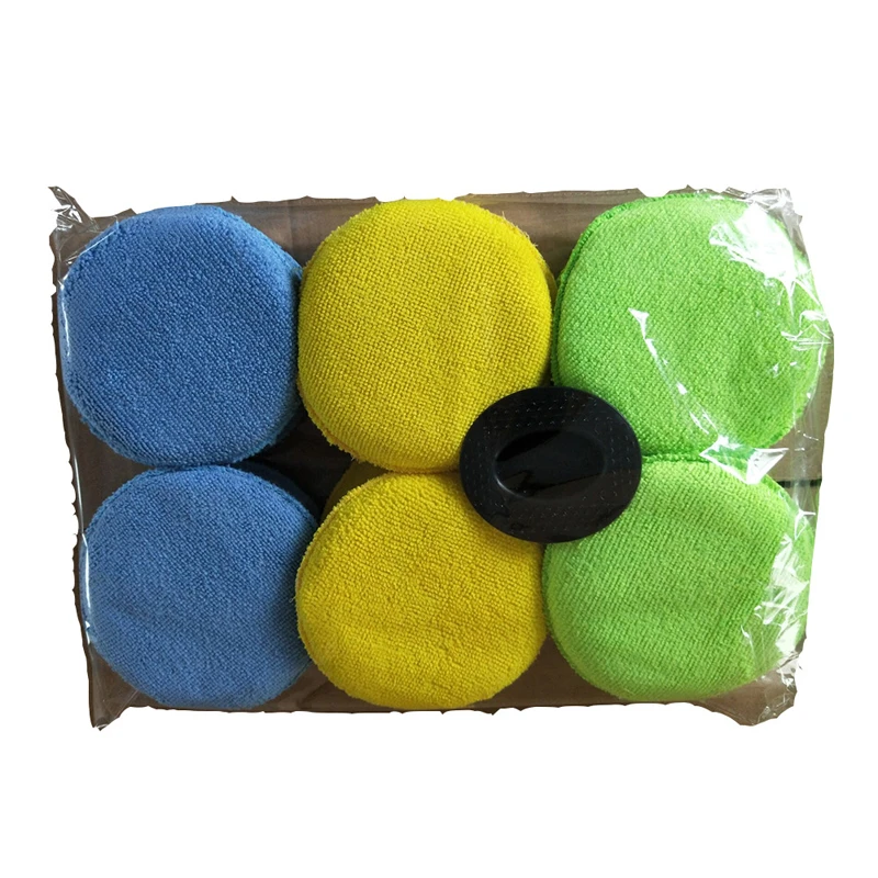 Губка из мягкой микрофибры нанесение автомобиля воск аппликатор для полировки и