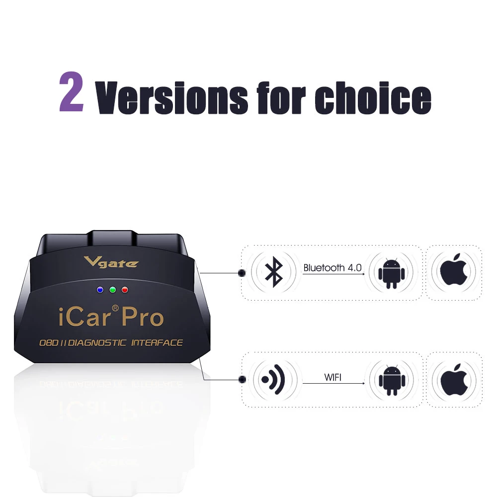 Оригинальный Vgate iCar Pro Wifi ELM327 OBD 2 ELM 327 OBD2 V2.1 автомобильный считыватель кодов