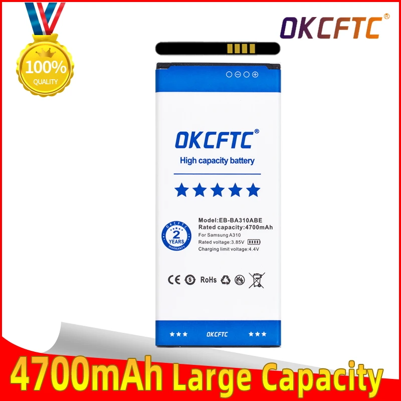 

OKCFTC Original EB-BA310ABE 4700mAh battery For Samsung GALAXY A3 2016 Edition A310 A5310A A310F SM-A310F A310M A310Y +Tools