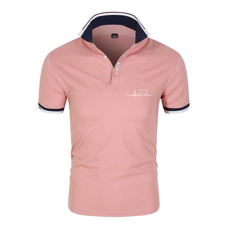 

Men Polo Men Shirt Short Sleeve Polo Shirt Contrast Color Polo New Clothing Summer Streetwear Casual Fashion Men tops
