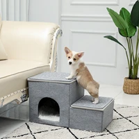 multi level stairs for dog cat tree house cando natural sisal scratching posts for kitten pet tower with cozy bed puppy step bed