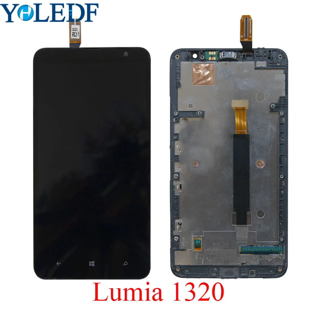 100% Оригинальный Hihg экран для NOKIA Lumia 1320 ЖК дисплей сенсорный RM 996 с рамкой