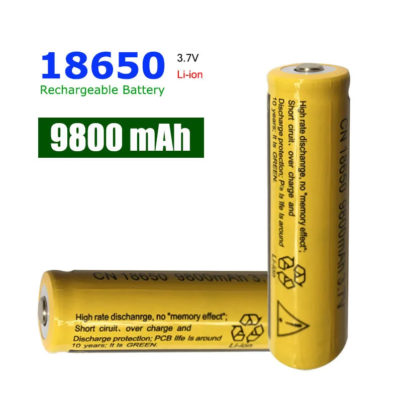 MJKAA 18650 аккумулятор 3,7 V 9800mAh литий-ионная аккумуляторная батарея для светодиодного фонарика