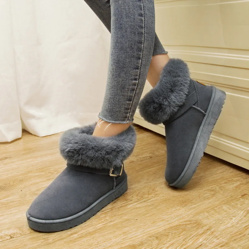 Женские классические зимние ботинки OZERSK брендовая теплая обувь Большие меховые