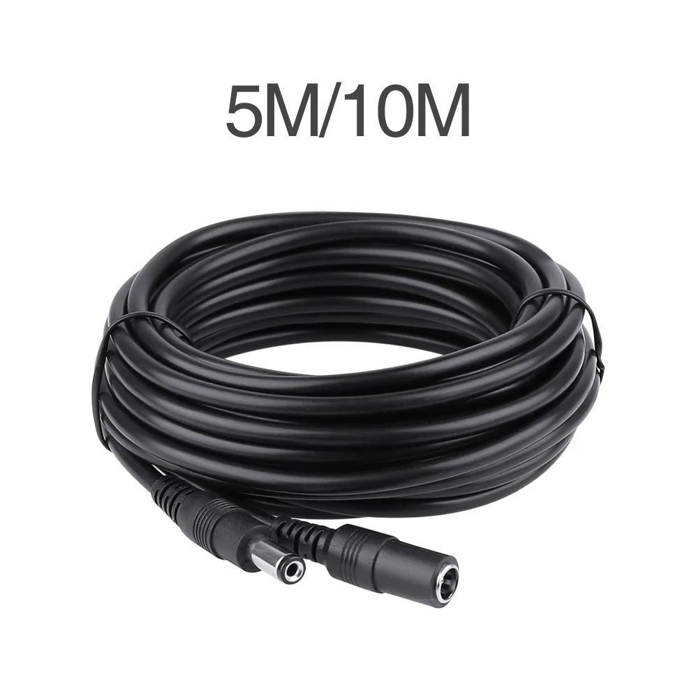 

DC12V Power Extension Cable 2.1*5.5mm Connector Male To Female For CCTV Security Camera 16.5 Feet 5M 10m Power Cable