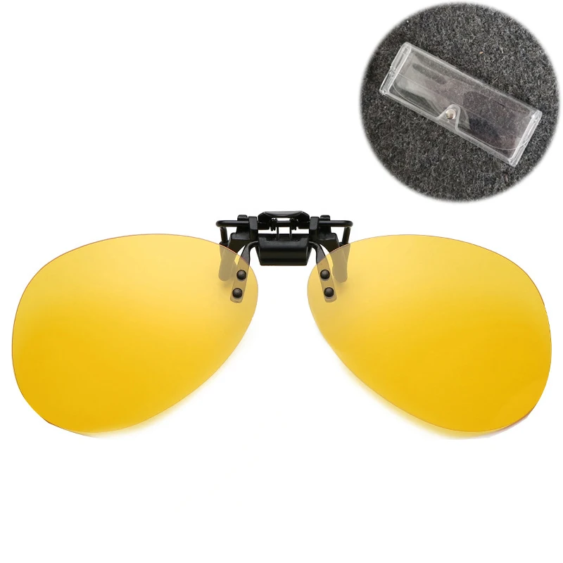 C3 yellow HBK, поляризационные, подходят для пилотов, солнцезащитные очки с коробкой, на застежке, для вождения, солнцезащитные очки, флип-ап, очки, защита для глаз, HD Vision, UV400 - Цвет линз: C3 yellow