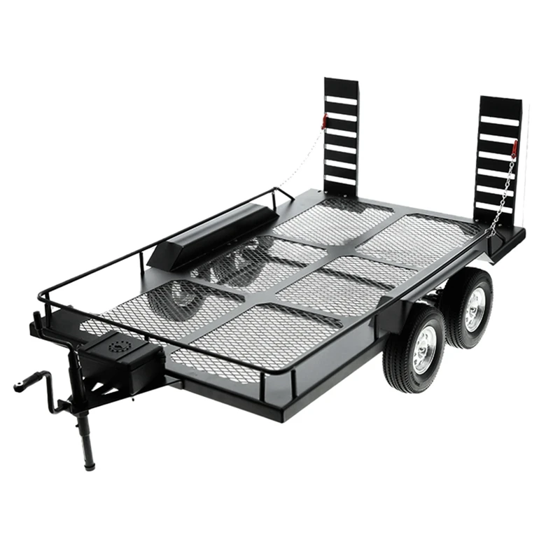 

Metal Dual Axle Trailer Kit for 1/10 RC Crawler Car Traxxas TRX4 TRX-6 Axial SCX10 Redcat GEN8 RGT SMT Tamiya CC01