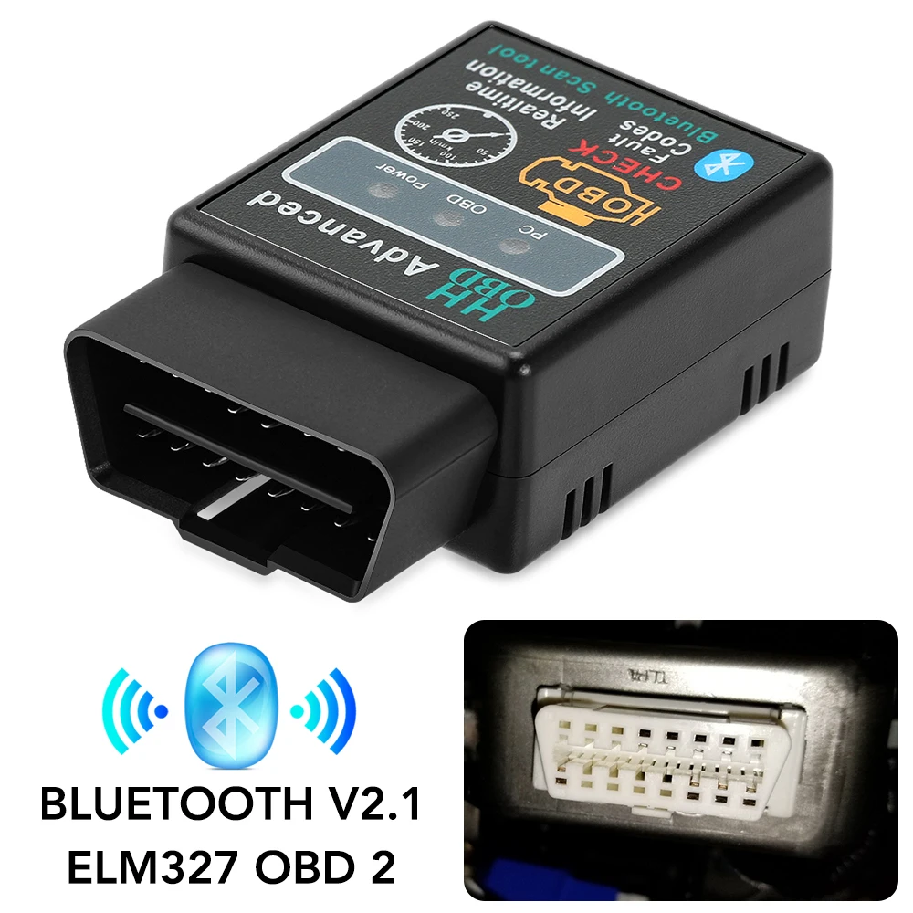 ELM327 V2.1 OBD2 II Bluetooth Автомобильная диагностика для audi a1 ford focus 2 a5 suzuki swift toyota chr bmw f31 opel