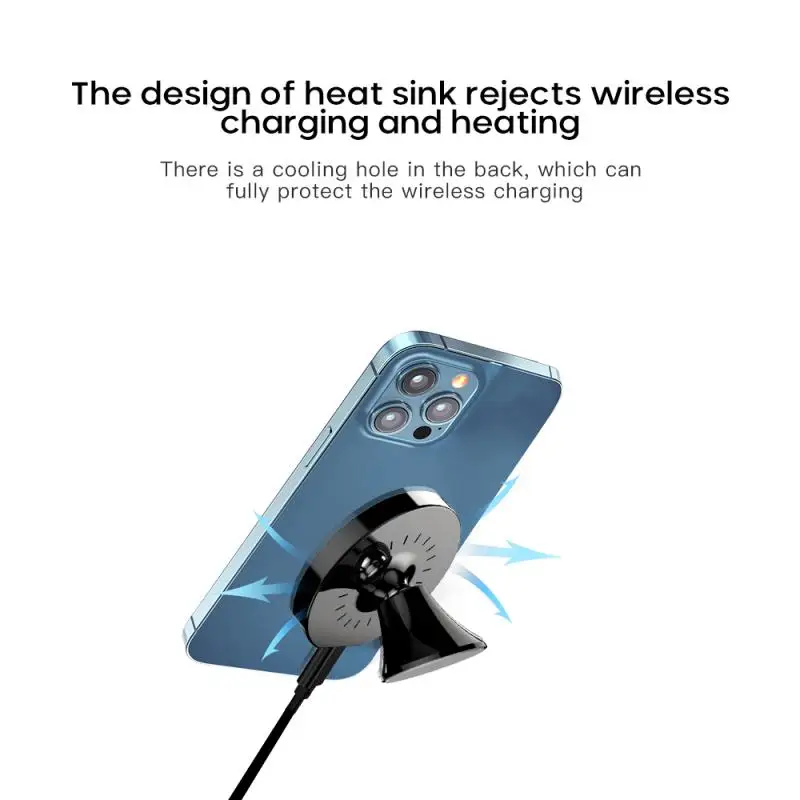 fast charging magnet car phone stand 15w magnetic car wireless charger for iphone 12 pro mini for case phone holder 360 degree free global shipping