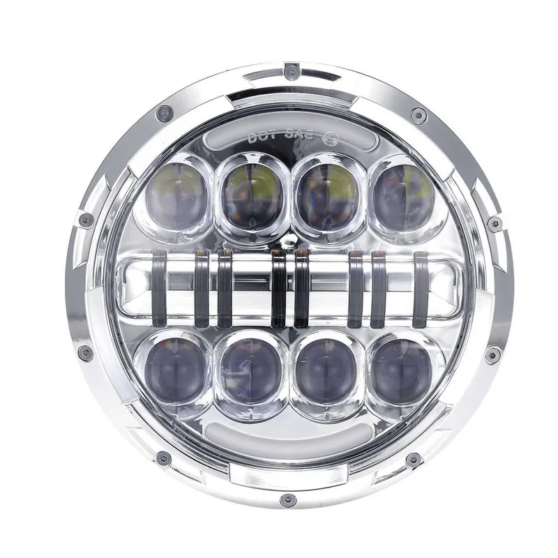 80 Вт 7 дюймов светодиодный HeadlightsDTO Сертификация DRL Поворотная сигнальная фара для