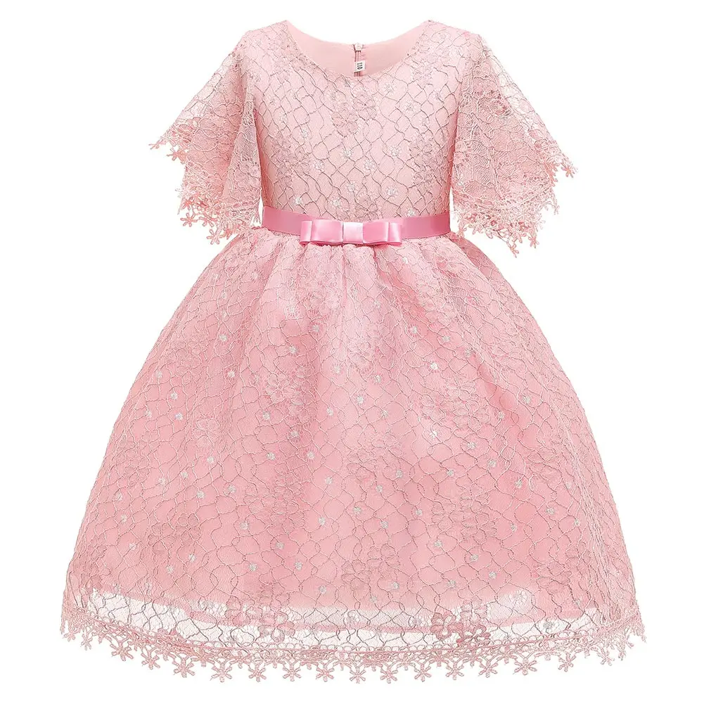 

Girls Dress 2019 Spring Casual Long Sleeves lace Mesh Kids Dresses For Girl Autumn Clothing Princess Party Dress