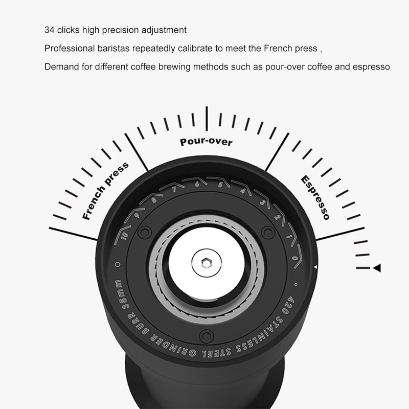 値段 戦士手コーヒーグラインダー手動グラインダーステンレス鋼バリポータブル手動粉砕機ミル上に注ぐエスプレッソ
