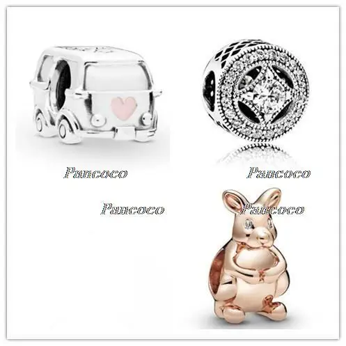 

925 Sterling Silver Charm Rose Gold Sweet Kangaroo Charm Beads Fit Women Pandora Bracelet & Necklace Diy Jewelry