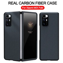 For Xiaomi mi MIX Fold 5G Case Original Ultra Thin Real Carbon Aramid Fiber Bumper Back Cover Capa Fundas