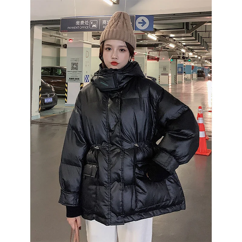 

Женская Стеганая куртка на зиму 2021, свободная толстовка большого размера и толстая стеганая куртка, повседневная женская мода