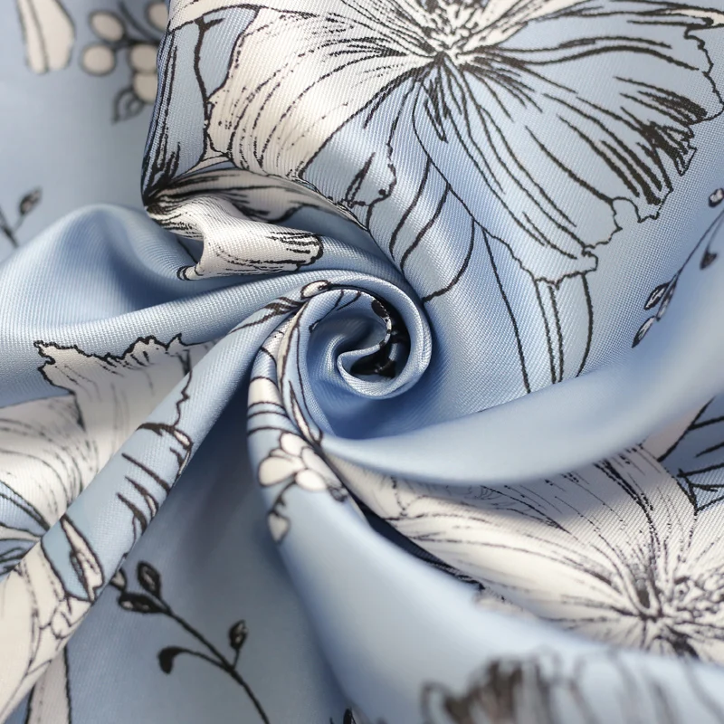 Heliar Women's Floral Printed Satin Dresses Summer Strapless Print Sky Blue Female Causal Sleeveless Beach Dress For Women | Женская