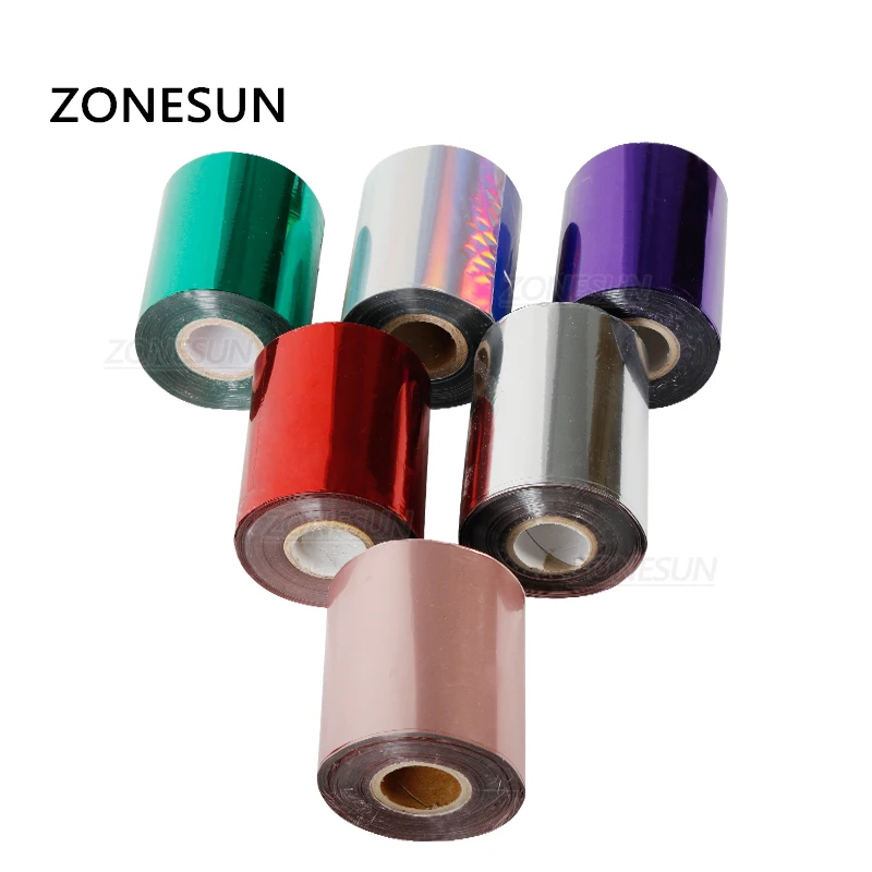 

ZONESUN 8cm Rolls Hot Foil Stamping Paper Heat Transfer Anodized Gilded Paper for Leather PU Wallet Hot foil stamping
