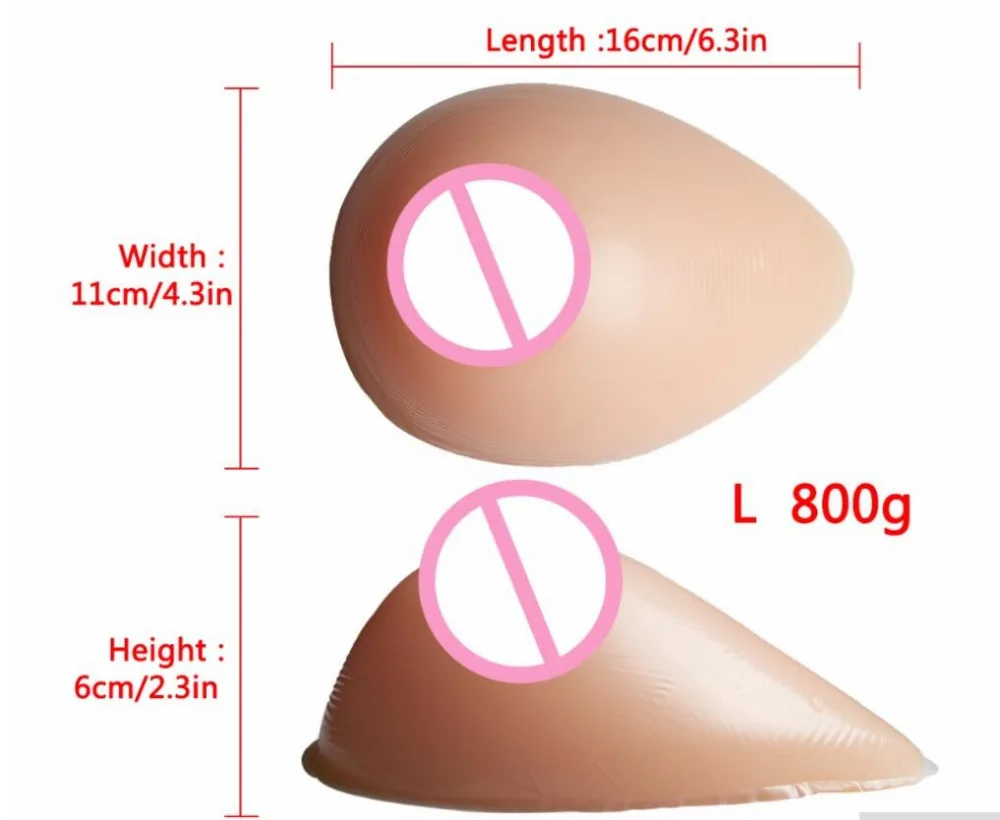 800 г поддельные реалистичные силиконовые формы груди для кроссдрессеров протез