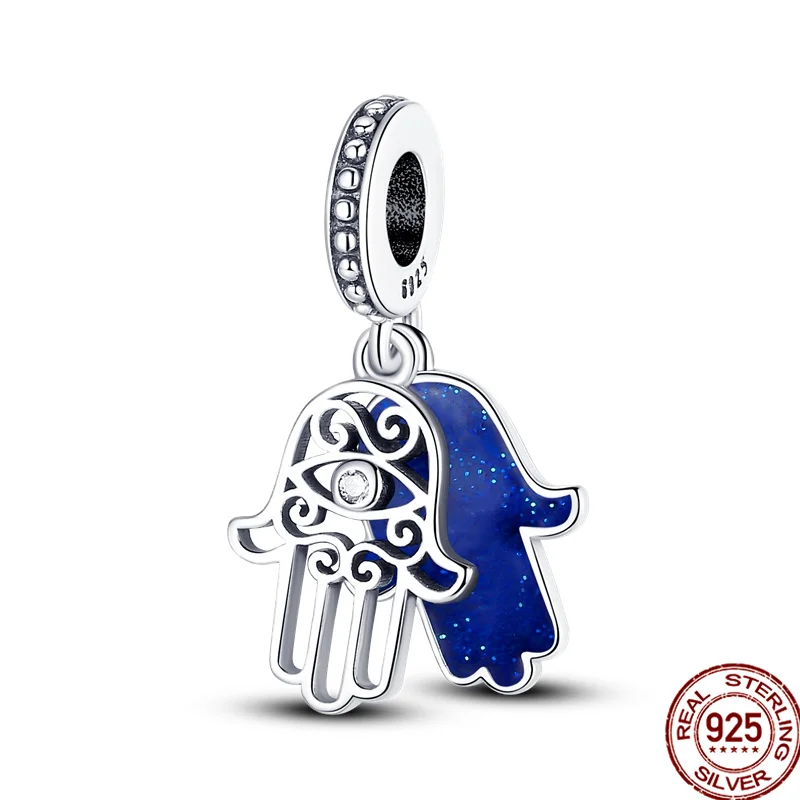 

Genuine 925 Sterling Silver Demon's Eye Palm Charms Fit Original pandora Bracelet&Bangle For Women Birthday Fashion Jewelr