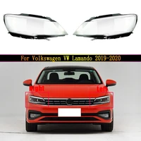 car front glass lens lamp shade shell for volkswagen vw lamando 2019 2020 transparent auto light case headlight cover