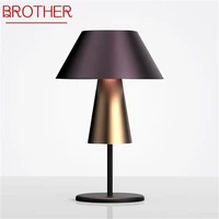 brother modern dimmer nordic table lamp led mushroom desk lighting for home bedroom decoration