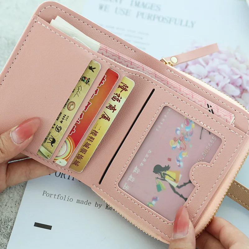 

New Luxury Brand Small Mini Coin Purse Hasp Card Holder Lady Wallet Zipper Female Leather Buckle