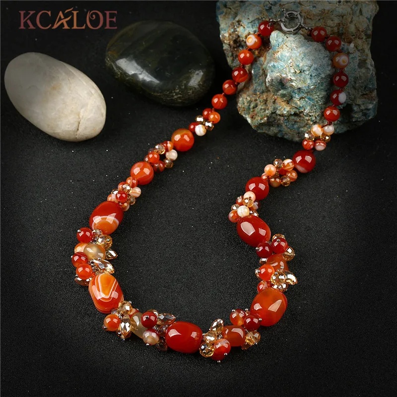 Женские винтажные подвески из натурального камня KCALOE колье ручной работы с