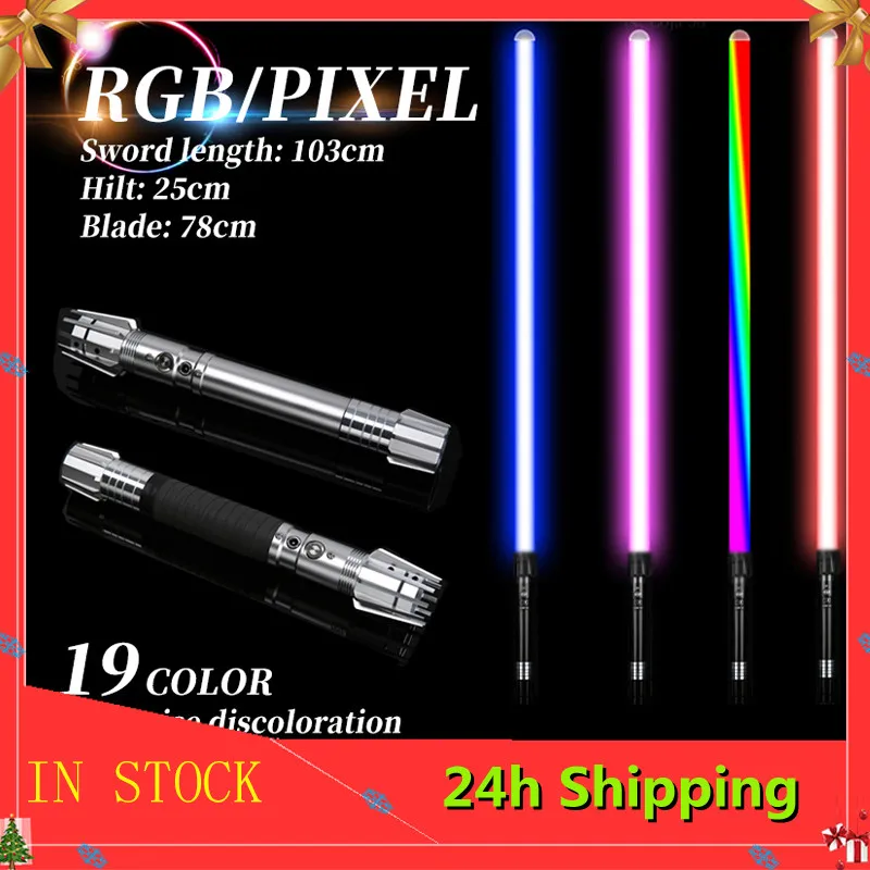 

Световой меч Rgb19 цветной/неопиксельный с лезвием из поликарбоната, лазерный меч рыцаря джедая Yanqing, металлическая ручка, светодиодная игруш...