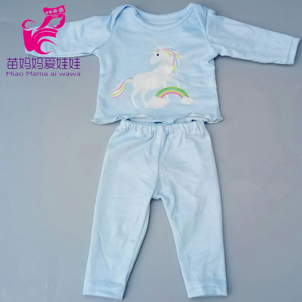 Одежда для куклы 43 см одежда новорожденных единорог американских кукол 18 дюймов