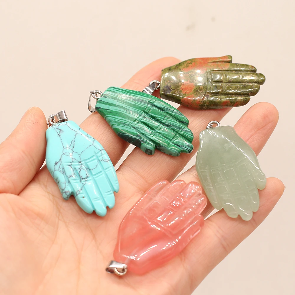 

Подвеска в форме ладони для изготовления ювелирных изделий своими руками ожерелье серьги аксессуары 25x47 мм