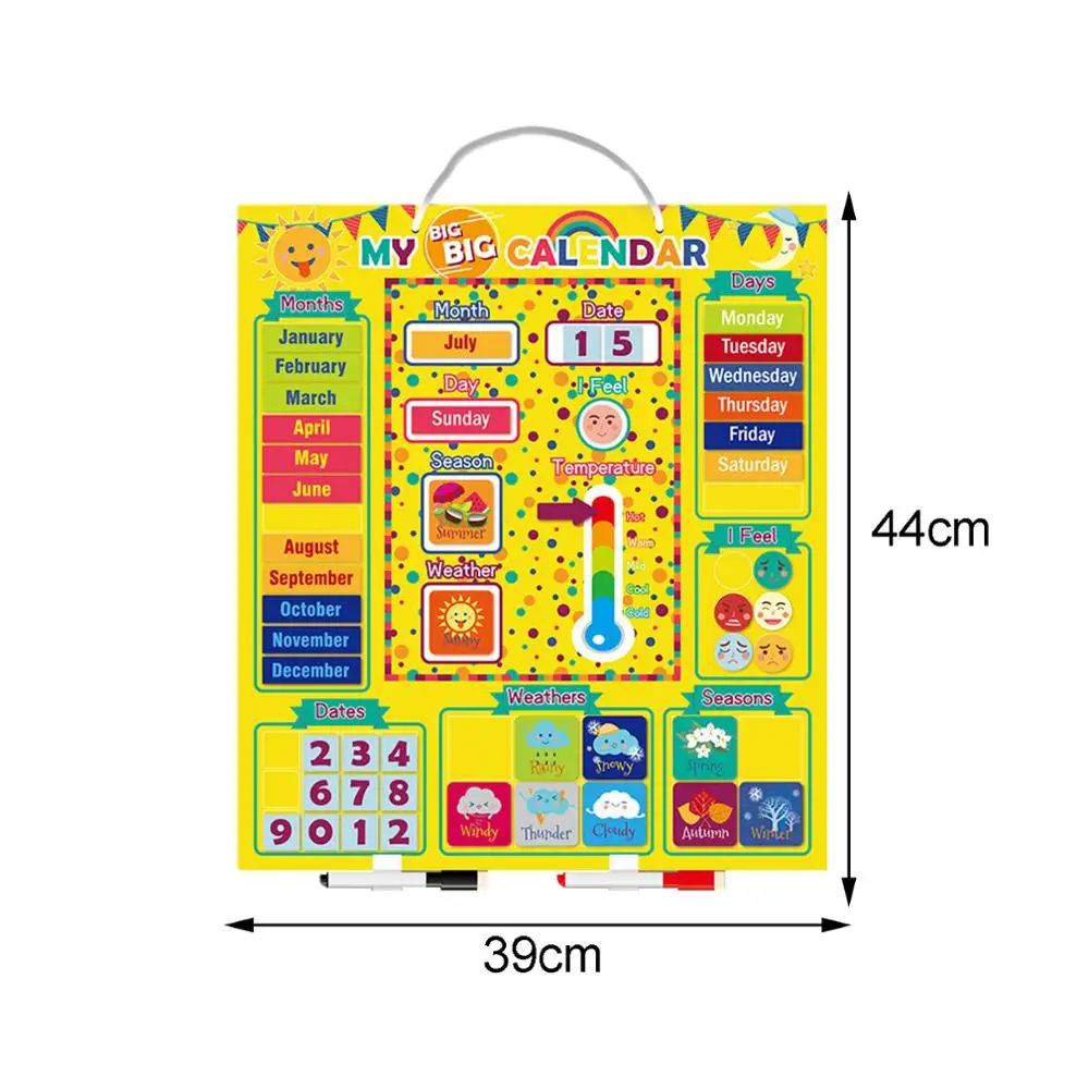 

Weather Calendar Innovative Magnetic Calendar Toy English Weather Calendar Board Creative Early Childhood Toys For Children Gift