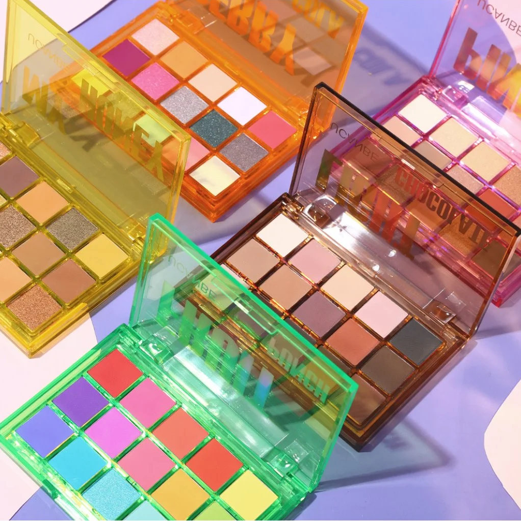 Палетка теней для век UCANBE 15 цветов блестящие неоновые тени макияжа мерцающие