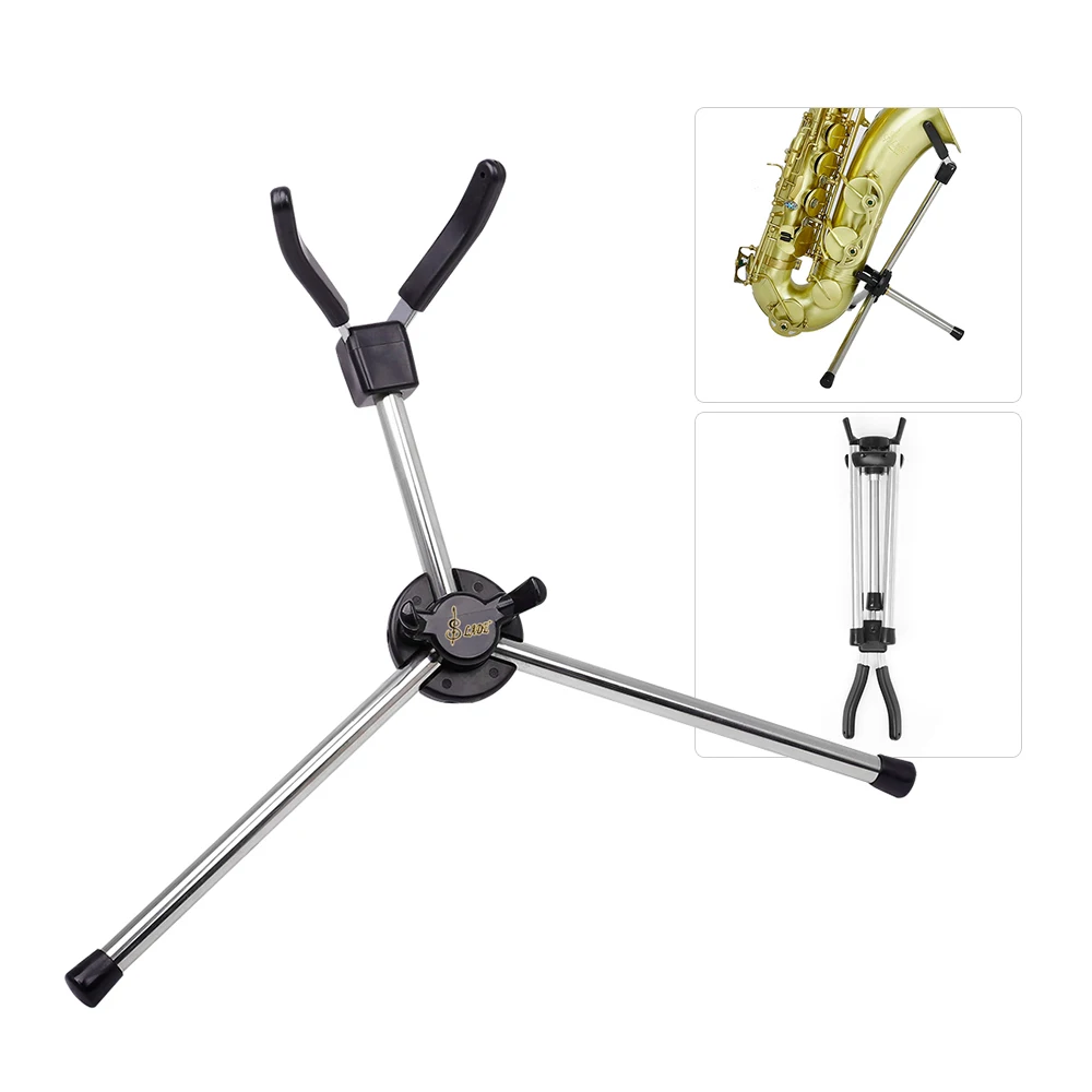 

LADE LD-130 Foldable Tenor Saxophone Stand Portable Sax Metal Floor Stand Holder with Carry Bag