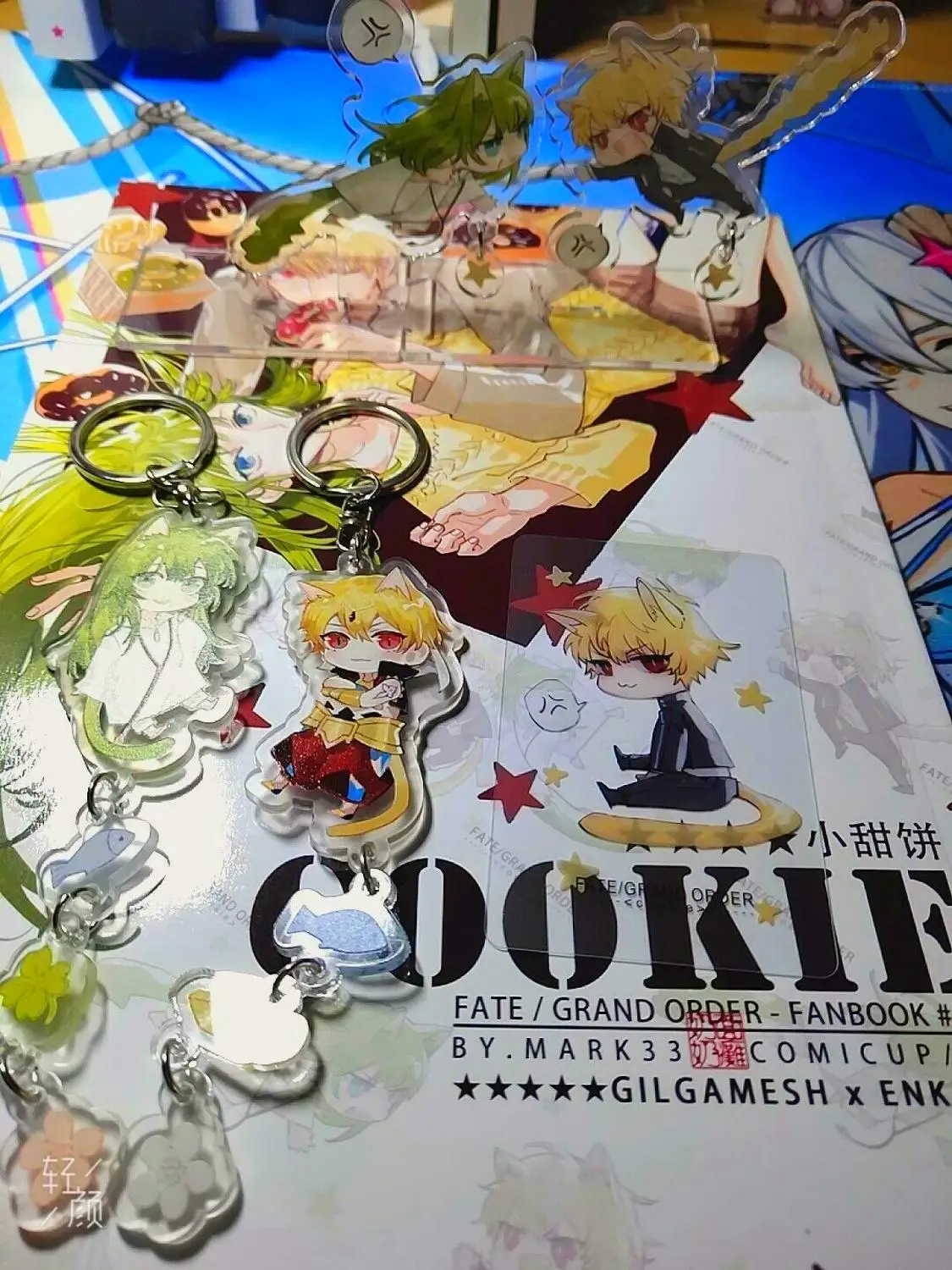 FGO Fate Grand Order Master Gilgamesh Enkidu брелок ремешок Подвеска 2 шт. кошелек телефон мобильный
