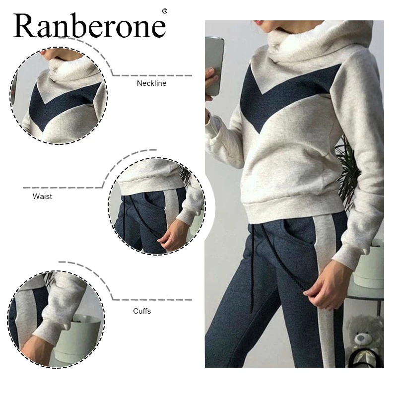 Suit Sports Tracksuits Wives Two Piece Set Female Tops And Pants Outfits Autumn Women's Winter Suit Fitness Splicing Clothes