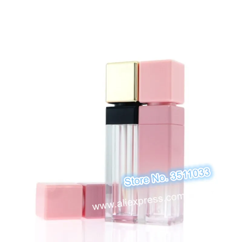 5 мл пустой пластиковый розовый блеск для губ трубка красота масло бутылка