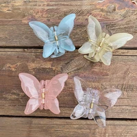 2021 new korean butterfly hair clip super fairy translucent headdress for girl cute maruko hair clip fashion accessories trumpet