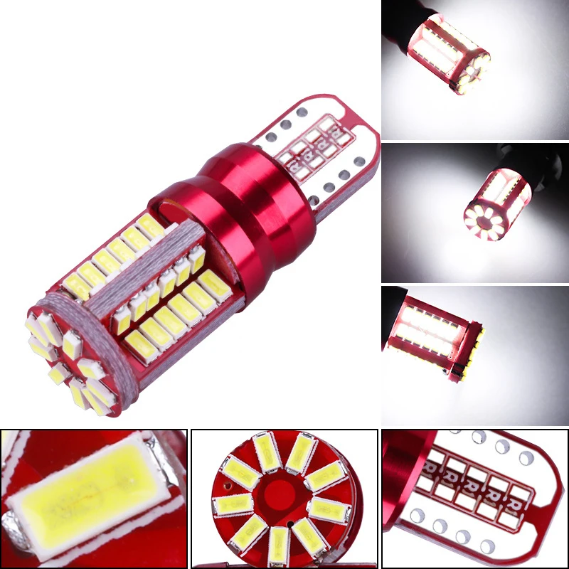 2x T10 W5W 194 светодиодный светильник футболка с принтом &quotавтомобиль&quot 3014 57SMD Canbus