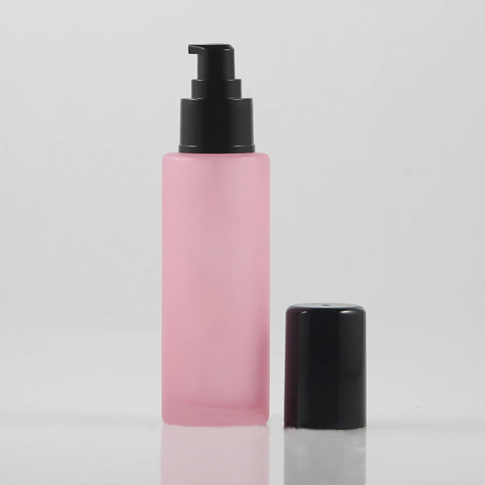 100 мл стеклянный контейнер для лосьона 50 шт. матовых розовых бутылок с