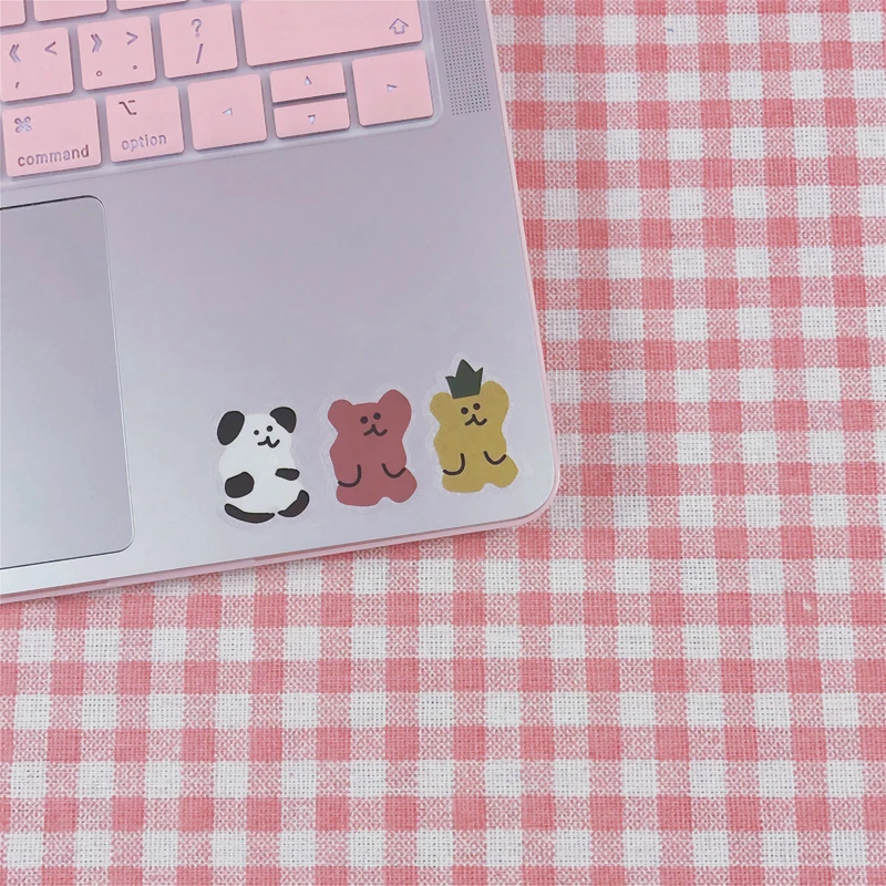 

19Pcs/Lot Cartoon Cute Korea Style Ins Soft Bear PVC Phone Sticker DIY Scrapbooking Album Diary Label Decoration Stickers