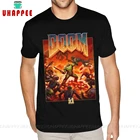Футболка с короткими рукавами и круглым вырезом, из чистого хлопка, Doom 4 Reboot, ретро, Box Art, горячая Распродажа, футболки для подростков