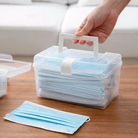 sl sizes transparency pratical mask storage moisture proof box with handle household dust proof sealed large capacity box