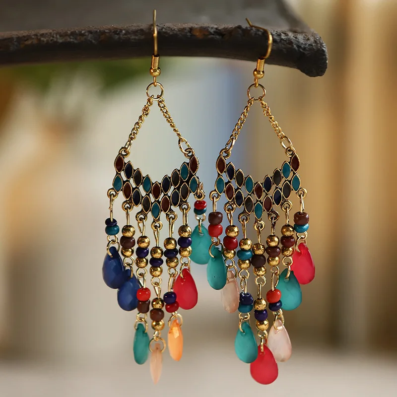 

Women's Earrings 2021 Trend Vintage Style Piercing Hanging Ear Ring Woman Jewelry Accessories Fashion Retro Women Earring