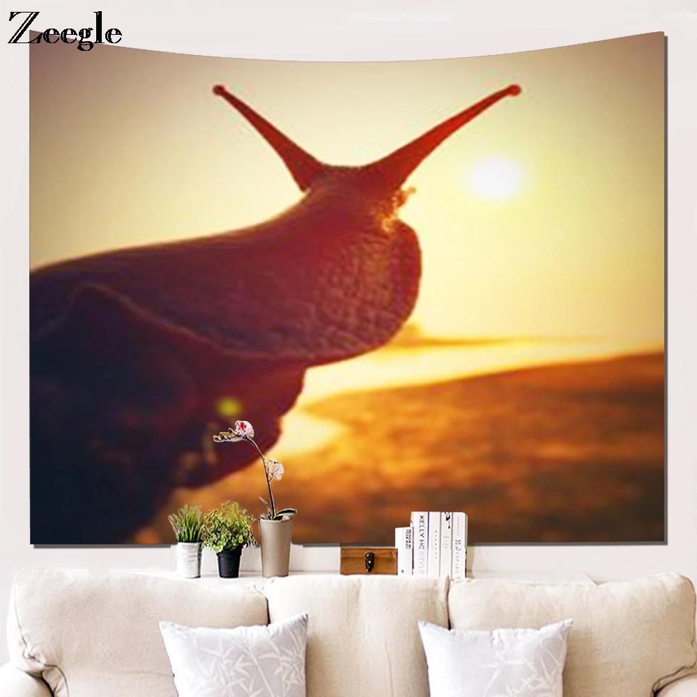 Zeegle настенный гобелен с животным узором креативное полотенце пляжное пикник