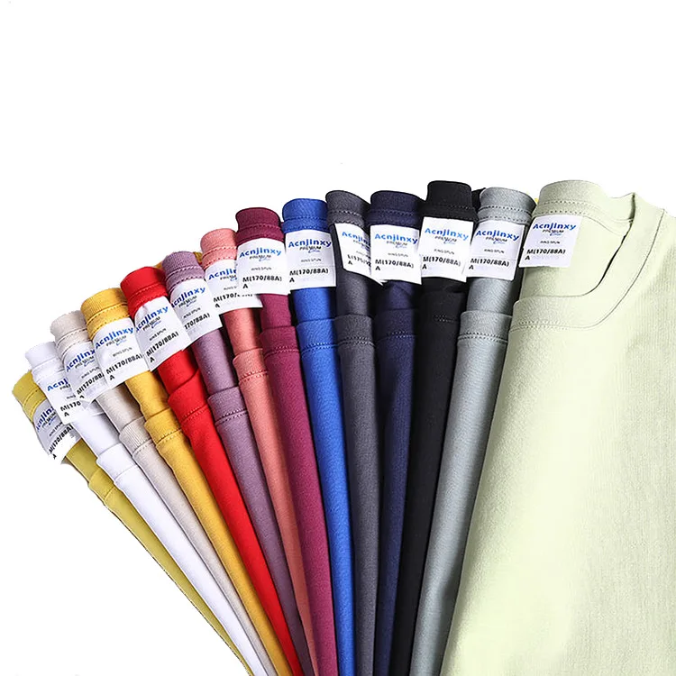 

Однотонная футболка с круглым вырезом из чесаного хлопка guanggu shan